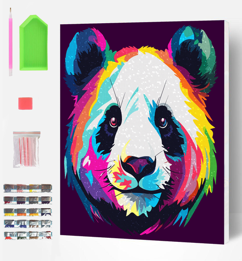 Splat Planet deimantinė mozaika Panda 2, 30×40 cm paveikslas ant drobės