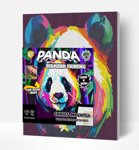 Splat Planet deimantinė mozaika Panda 2, 30×40 cm paveikslas ant drobės