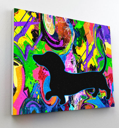 SPLAT PLANET deimantinė mozaika „Taksas“ 30×40 cm – paveikslas ant drobės, kūrybinis rinkinys 6+