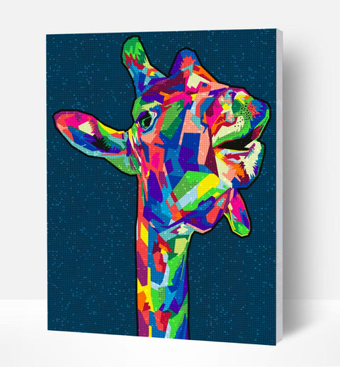 Deimantinė mozaika ant drobės „Žirafa“ 30x40 cm – Splat Planet rinkinys 6+