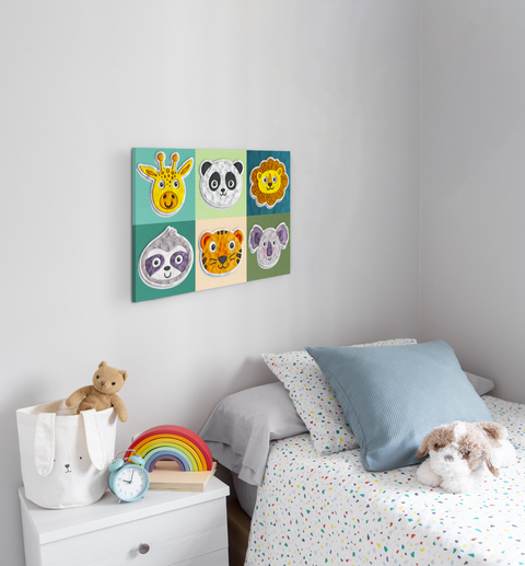 Splat Planet kūrybinis modelino paveikslo rinkinys „Gyvūnėliai“ 30×40 cm, 20 spalvų, drobė ir įrankiai