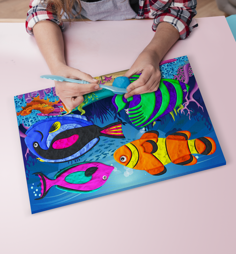 Splat Planet Modelino Paveikslas „Jūra“ 30x40 cm – 20 Spalvų Rinkinys 5+