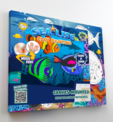 Splat Planet Modelino Paveikslas „Jūra“ 30x40 cm – 20 Spalvų Rinkinys 5+