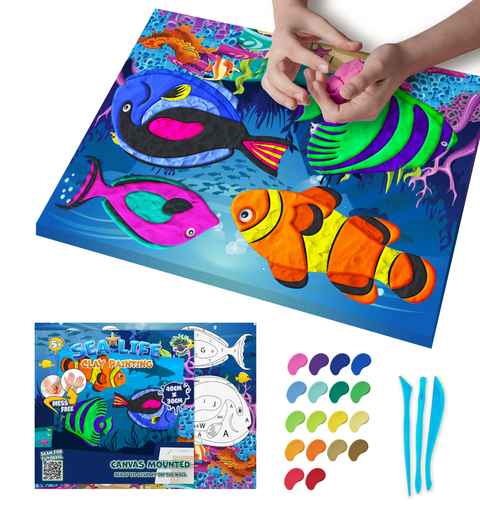 Splat Planet Modelino Paveikslas „Jūra“ 30x40 cm – 20 Spalvų Rinkinys 5+