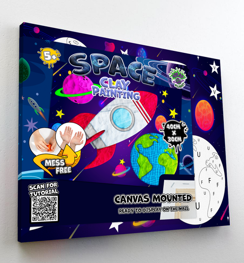SPLAT PLANET modelino paveikslo rinkinys „Kosmosas“ 30×40 cm – 20 spalvų, 5+