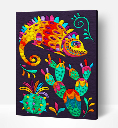 Splat Planet modelino paveikslas „Šventė“ 30×40 cm – kūrybinis rinkinys vaikams, 20 spalvų, 5+
