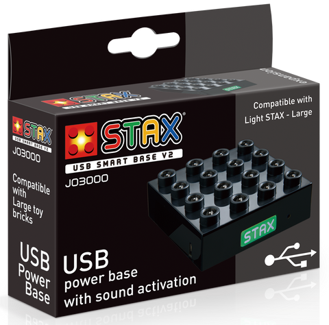STAX Junior šviečiančių konstruktorių USB maitinimo blokas 5V 1–2A su laidu (tik STAX Junior)