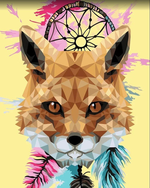 Wizardi: Tapybos pagal skaičius rinkinys: Fox 40x50 cm R037 - HOBI.LT 🇱🇹