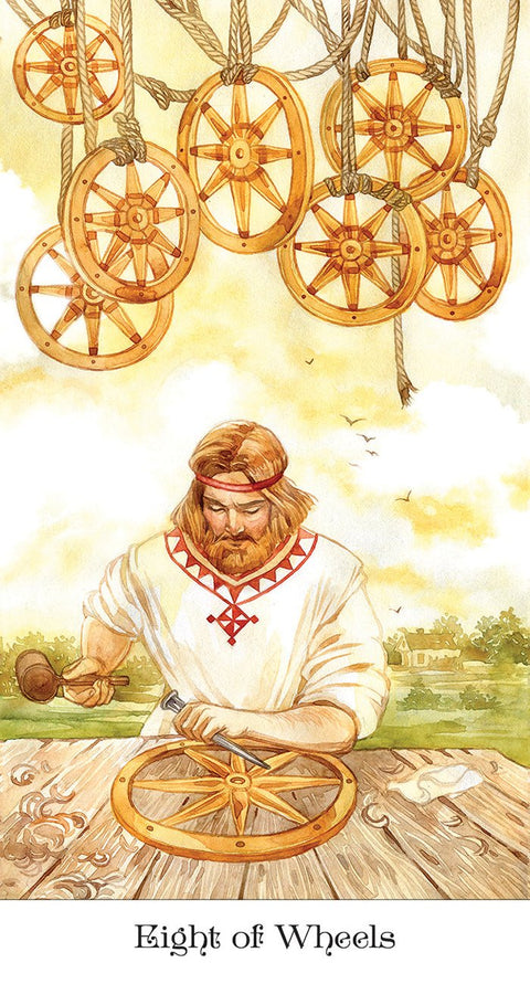 US Games Systems: Tarott of the Golden Wheel kortos - HOBI.LT 🇱🇹
