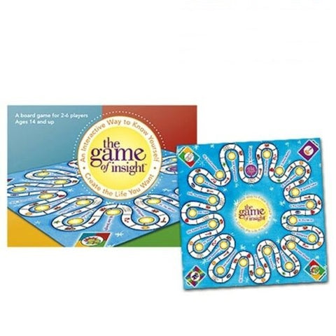 Stalo žaidimas The Game of Insight mėlyna lenta ir dėžutė su spiraline kelių lenta, skirtas 2–6 žaidėjams (14+)