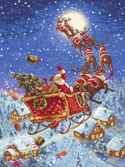 LetiStitch: The Reindeer on Their Way! SLETI958 - siuvinėjimo kryželiu rinkinys - HOBI.LT 🇱🇹