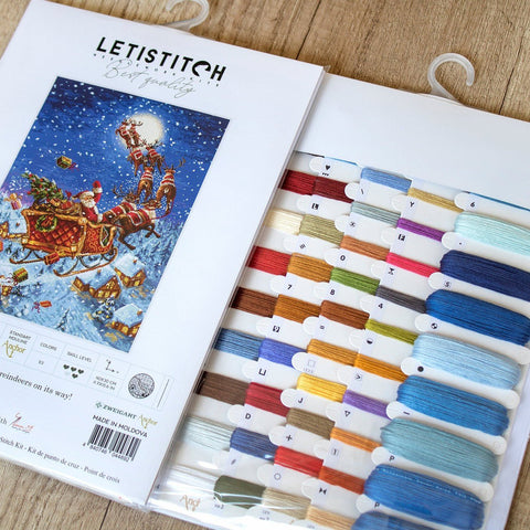LetiStitch: The Reindeer on Their Way! SLETI958 - siuvinėjimo kryželiu rinkinys - HOBI.LT 🇱🇹