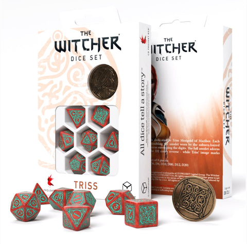 Q - Workshop: The Witcher Triss kauliukų rinkinys raudonos ir turkio sp - HOBI.LT 🇱🇹