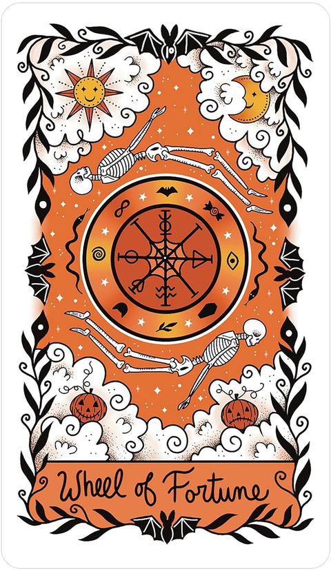 Happy Halloween taro kaladė – 78 kortos, iliustruotas vadovas