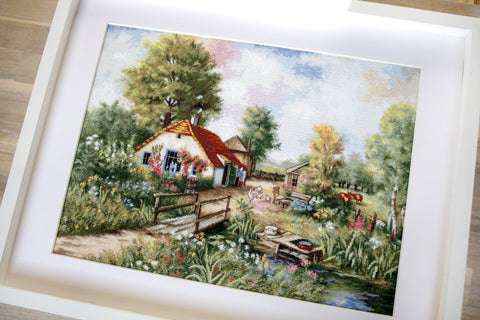 Luca - s: Village Landscape SBU4011 - siuvinėjimo kryželiu rinkinys - HOBI.LT 🇱🇹