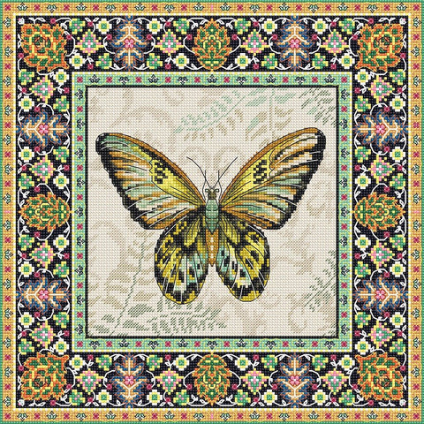 LetiStitch: Vintage Butterfly SLETI981 - siuvinėjimo kryželiu rinkinys - HOBI.LT 🇱🇹
