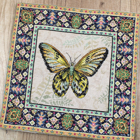 LetiStitch: Vintage Butterfly SLETI981 - siuvinėjimo kryželiu rinkinys - HOBI.LT 🇱🇹