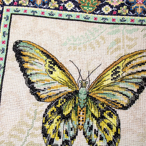 LetiStitch: Vintage Butterfly SLETI981 - siuvinėjimo kryželiu rinkinys - HOBI.LT 🇱🇹
