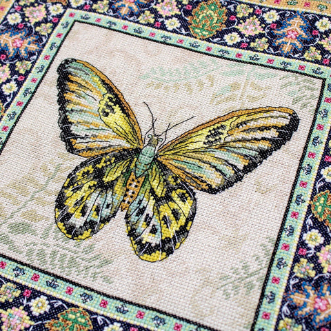 LetiStitch: Vintage Butterfly SLETI981 - siuvinėjimo kryželiu rinkinys - HOBI.LT 🇱🇹