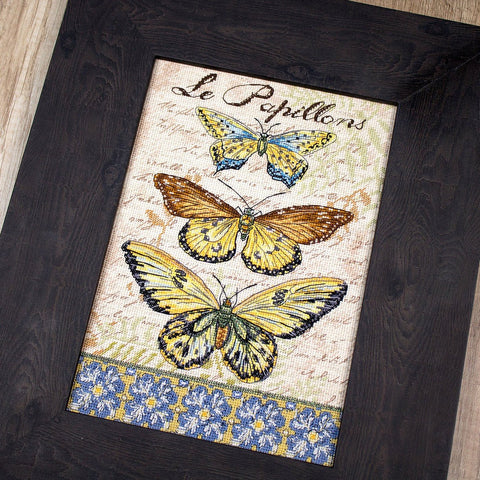 LetiStitch: Vintage Wings - Le Papillons SLETI975 - siuvinėjimo kryželiu rinkinys - HOBI.LT 🇱🇹