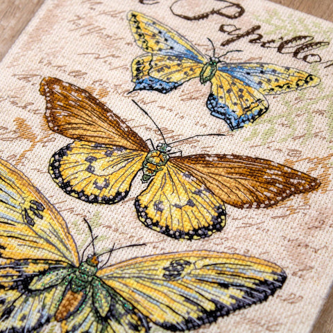 LetiStitch: Vintage Wings - Le Papillons SLETI975 - siuvinėjimo kryželiu rinkinys - HOBI.LT 🇱🇹