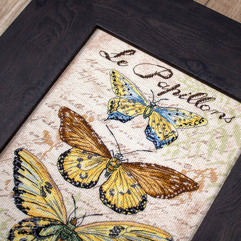 LetiStitch: Vintage Wings - Le Papillons SLETI975 - siuvinėjimo kryželiu rinkinys - HOBI.LT 🇱🇹