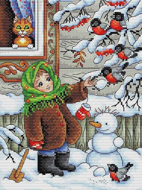 MP Studija: Winter Walk SM - 320 - Siuvinėjimo rinkinys - HOBI.LT 🇱🇹