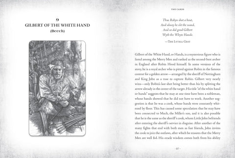 The Sherwood Oracle: mistinės Robino Hudo orakulo kortos, 36 vnt + vadovas
