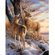 Deimantinis paveikslas Deer in Winter WD085 38*48 cm