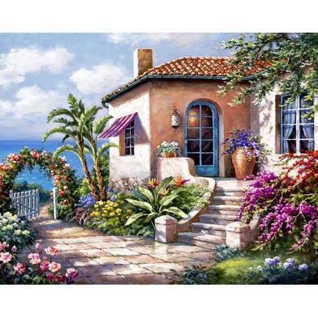 Diamond painting kit House by the Sea WD089