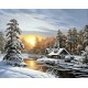 Deimantinis paveikslas Winter Sunrise WD105 48*38 cm