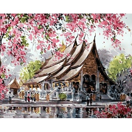 Deimantinis paveikslas Pagoda WD129 48*38 cm