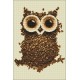 Diamond painting kit Coffee Owl WD242