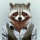 Deimantinis paveikslas Mr Raccoon WD257 38*38 cm