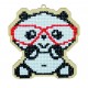 Deimantinės mozaikos suvenyras Panda in Glasses WW152