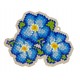 Diamond mosaic souvenir Blue Pansies WW161