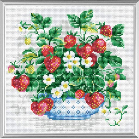 Basket of Strawberries diamond mosaic kit by RIOLIS Ref. no.: AM0008