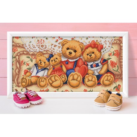 Diamond Painting Kit Teddy Bears AZ-1645 30_60cm