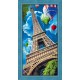 Deimantinis paveikslas Sky Over Paris AZ-1708 30x60cm