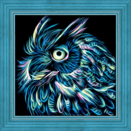 Deimantinis paveikslas Neon Owl AZ-1710 25x25cm