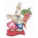 Bunnies Love And Carrots SANZ-38 - Cross Stitch Kit by Andriana
