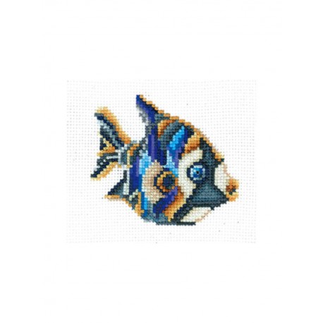 Figurines Fish SANS-34 - Cross Stitch Kit by Andriana
