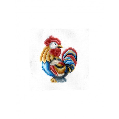 Figurines Rooster SANS-39 - Cross Stitch Kit by Andriana