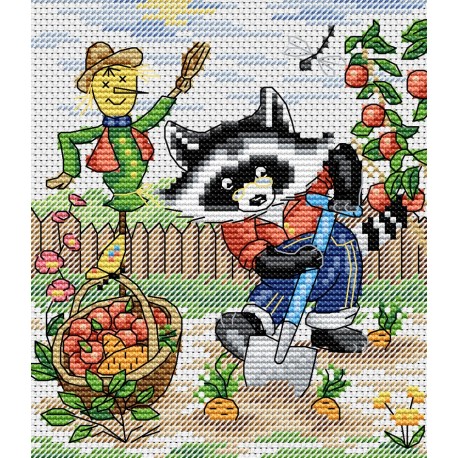 Cross Stitch Kit (Discontinued) Racoon SM-067