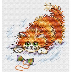 Ginger Meow Cross Stitch Kit from Riolis