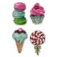 Cross Stitch Kit Sweets for Happiness - Magnets SR-272