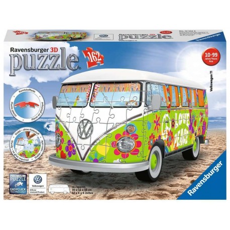 3D Puzzle 162 VW Bus T1 Hippie Style