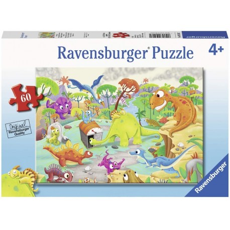 Puzzle 60 Time Traveling Dinos - RAVENSBURGER dėlionė