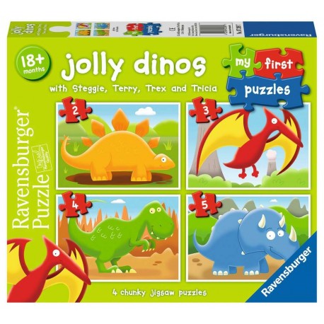 Puzzle 4in1 Jolly Dinos - RAVENSBURGER dėlionė