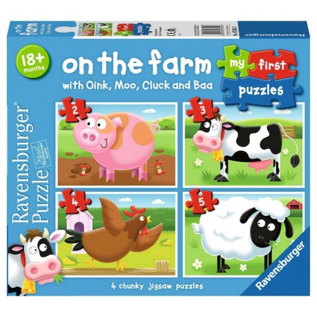 Puzzle 4in1 On the Farm - RAVENSBURGER dėlionė
